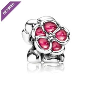 Pandora Red Poppy with enamel Charm